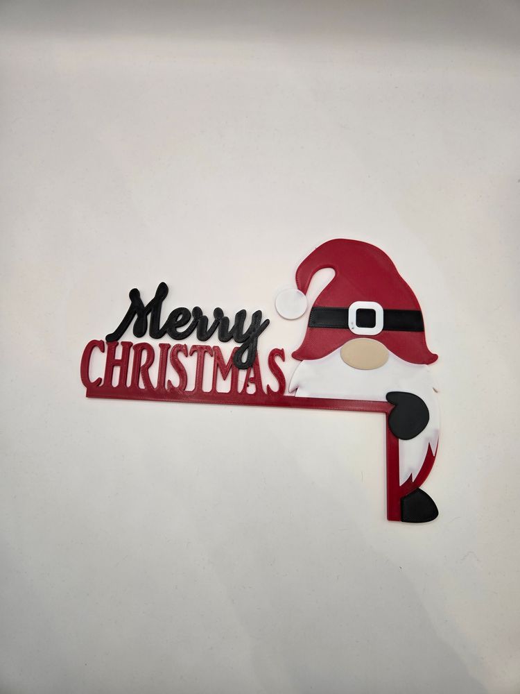 Gnome Santa Door Sign