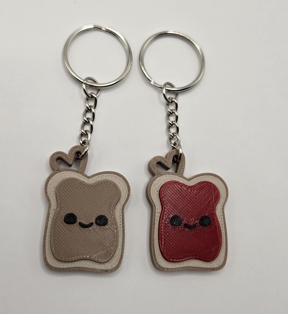 Peanut Butter & Jelly Keychains